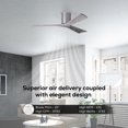 thumbnail image 4 of Matthews Fan Company IR3H-BN-BW-42 Irene 42" Brushed Nickel Hugger Ceiling Fan with 3 Barn Wood Blades, Remote and Wall Control, Indoor/Outdoor Damp Rated, 4 of 6