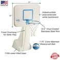 DunnRite Pool Sport Poolside Fillable Base Basketball Hoop, White