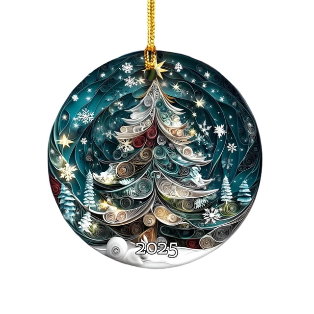 Decoración Navideña de Acrílico con Forma Cóncava y Redonda, para Sala de Estar y Pared de Árbol.