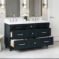 thumbnail image 3 of Ariel Monroe 60 Inch Double Sink Base Cabinet In Midnight Blue, 3 of 7