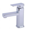 thumbnail image 1 of grifo de baño, grifo de lavabo con diseño de cascada moderno, diseño de cuerpo de válvula de cobre duradero, latón cromado. Agua fría y caliente disponible. JM, 1 of 5