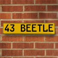 thumbnail image 1 of 43 Scarabée - Jaune Aluminium Rue Signe Mancave Euro Plaque Nom Porte Signe Mur, 1 of 1