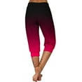 thumbnail image 5 of AJTQTH Women Capri Joggers Ombre Color Stylish Sweatpants Drawstring Lightweight Loose Yoga Pants Casual Capris with Pockets Hot Pink S, 5 of 6