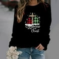 thumbnail image 1 of 2023 Sweat-Shirt de Noël pour Femmes en Solde Imprimé de Noël Col Rond Pull Blouse Ample Sans Capuche, 1 of 7