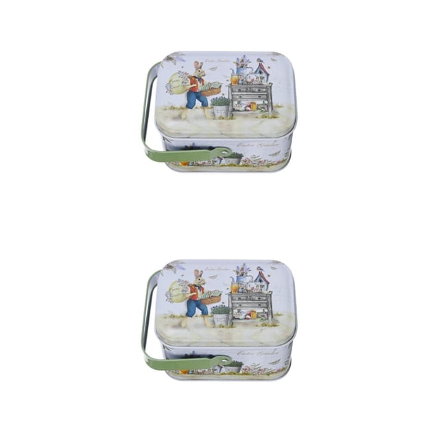 Wosthever Caja de hojalata de Pascua, maleta sellada, embalaje de joyería, cajas decorativas para dulces, contenedor de almacenamiento de Type5 NO5