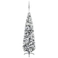 thumbnail image 1 of vidaXL Slim Artificial Pre-lit Christmas Tree with Ball Set Green 240 cm, 1 of 11