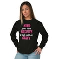 thumbnail image 4 of Biscuits And Gravy Funny Saying Silly Women Plus Size Long Sleeve Graphic Tee Brisco Brands 2X, 4 of 5