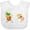 AA-White, variant on Inktastic Pineapple Chasing Pizza Boys or Girls Baby Bib