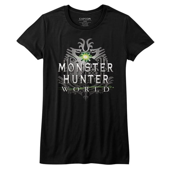 Monster Hunter World Logo Black Junior Women's T-Shirt