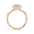 thumbnail image 2 of ANGARA Natural Vintage Inspired 1.12 ct Aquamarine Flower and Vine Ring in 14K Rose Gold for Women (Size-7mm) | March Birthstone, Anniversary, Jewelry Gift for Women | Natural Aquamarine Ring, 2 of 9