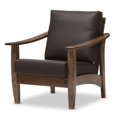 thumbnail image 5 of Pierce Chaise Longue en Faux Cuir Brun Foncé, 5 of 5