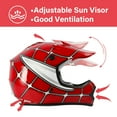 thumbnail image 5 of TCMT DOT Motorcycle Helmet for Kids Red Spider Net with Goggles & Gloves for Atv Mx Motocross Offroad Street Dirt Bike Youth L Size, 5 of 13