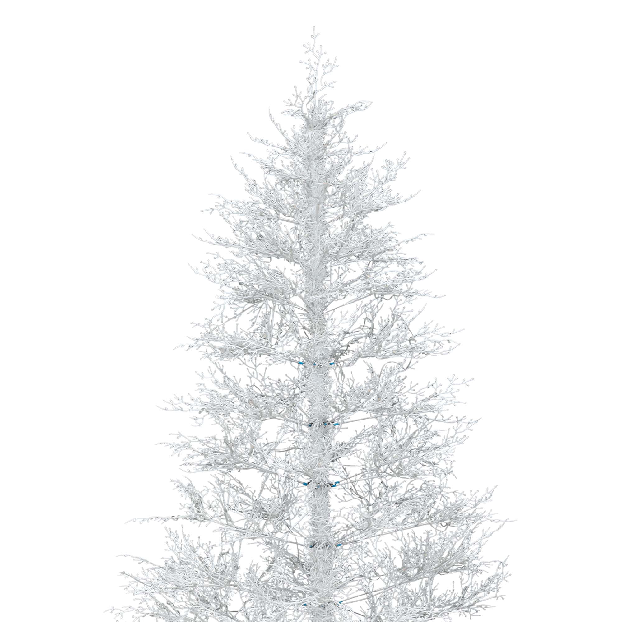 Uforic 6 ft Prelit Artificial Christmas Tree with 550 PE Tips & 300 Lights, Remote Control, White