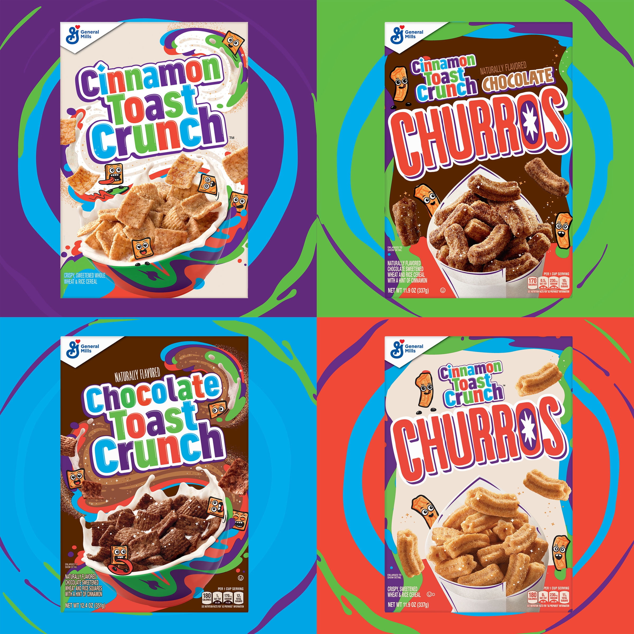 Original Cinnamon Toast Crunch Breakfast Cereal 12 OZ Cereal Box Best 
