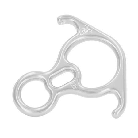 

Rock Climbing Rigging Plate Climbing Descender Portable 40KN High Strength For Caving Silver