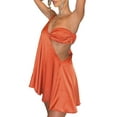 thumbnail image 2 of Lamuusaa Women Summer Casual Dress One Shoulder Wrap  Hollow-Out Dress Fashion Temperament Dress, 2 of 7