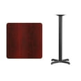 thumbnail image 4 of Flash Furniture 30'' Square Mahogany Laminate Table Top with 22'' x 22'' Bar Height Table Base, 4 of 4