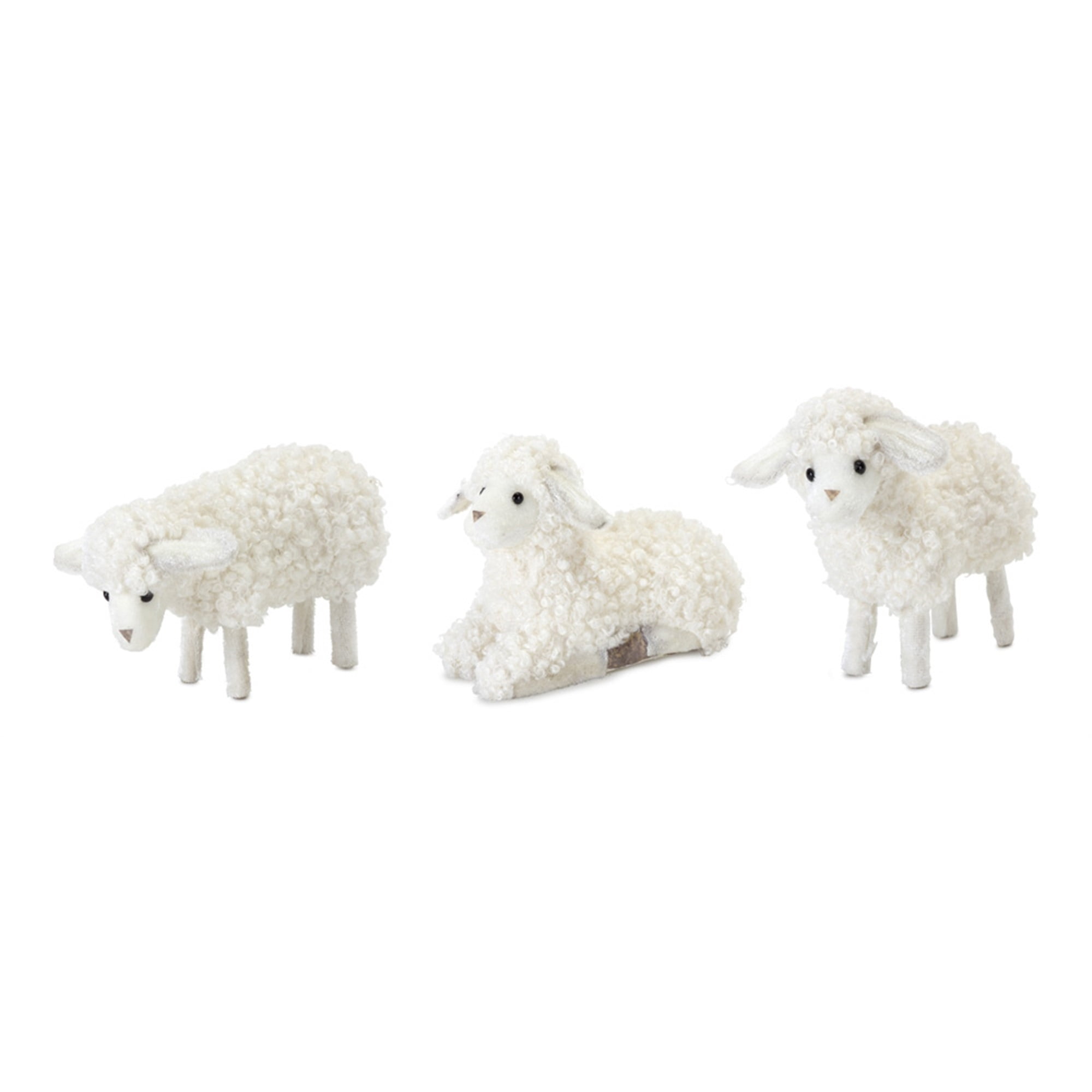 Lamb (Set of 24) 3"H, 3.5"H, 4"H Polyester/Foam