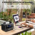 GRECELL 2-Pack Portable Power Station 300W 230Wh LiFePO4 Battery Peak 600W AC Outlets Solar Generator for Outdoor Camping RVs Home Use
