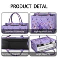 thumbnail image 4 of Large Capacity Tote Bag,Purple Butterfly Flower Pattern Handbag Fashion Luxury Tote Bag,15.7"x13"x 5.1" Inches,Laptop Compatible, 4 of 6