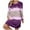 Purple, variant on Long Sleeves Dresses, Women's Fall And Winter Oversized Loose Round Neck Short Sleeved Tie Printed Dress