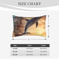 thumbnail image 4 of Pofeuu Sailing Dancing Dolphin Print Polyester Microfiber Plush Pillowcases, Super Soft and Cozy Pillow Case Covers with Envelop Closure（Pillow core not included）-20"x30", 4 of 6