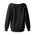 thumbnail image 3 of One Shoulder Sweatshirts for Women 2025 Long Sleeve Lightweight Plain Sweatshirt Pullover Tops Fall Outfits, 3 of 6