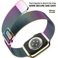 thumbnail image 3 of Goodwill for Apple Watch Band Series SE 7 6 5 4 3 2 1 38mm 40mm 41mm 42mm 44mm 45mm Women and Men, Stainless Steel Mesh Loop Magnetic Clasp Replacement for iWatch Band, 3 of 7