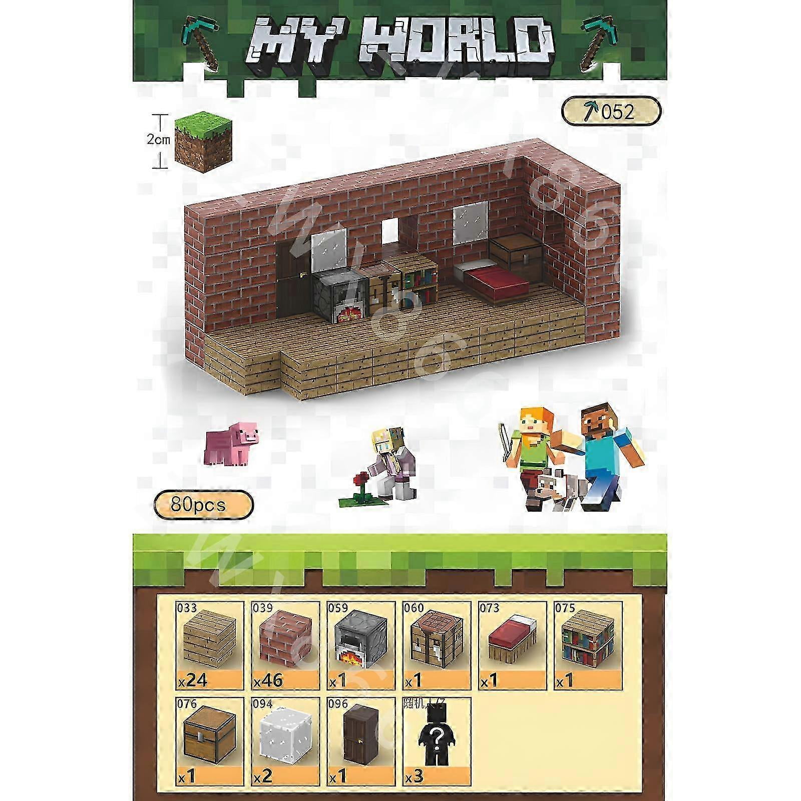 Game Minecraft mini Figure Map DIY Magnetic Toys Minecraft