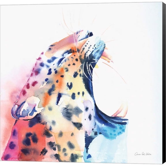 Great Art Now Wild Leopard by Aimee Del Valle, Canvas Wall Art, 12W x 12H