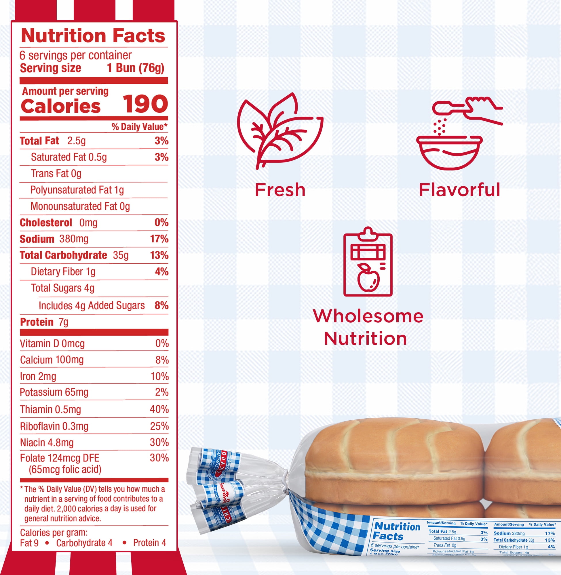 Butternut White Deluxe Buns, 16 oz, 6 Count