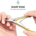 thumbnail image 3 of Cuticle Trimmer 3/4 Jaw Extremely Sharp Cuticle Nippers Scissors Stainless Steel Clippers Cutter Remover Pedicure Manicure Nail Tool, 3 of 8