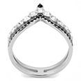 thumbnail image 3 of Luxe Jewelry Designs Women's Bezel Setting Stainless Steel Ring with Top Grade Crystals - Size 6, 3 of 4