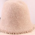 thumbnail image 3 of CoCopeaunts Women's Bucket Hat Pure Color Knitting Hat Raw Edges Brim Foldable Fashion Comfy Festival Dress up Daily Accessory, 3 of 8