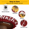 thumbnail image 3 of Elastic Fitted Round Tablecloth, Red Sunshine Sunflower Waterproof Stretch Table Cover for 36"-44" Tables, Pastoral Bees Farmhouse Floral Washable Outdoor Tablecloths for Patio, Picnic, Camping, 3 of 9