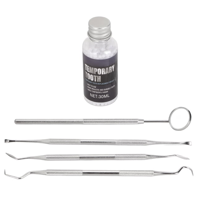 Kit De Reparación De Dientes, Dentaduras Postizas Higiénicas Moldeables Que Fijan Cuentas De Relleno De Dientes Para La Fiesta De Halloween