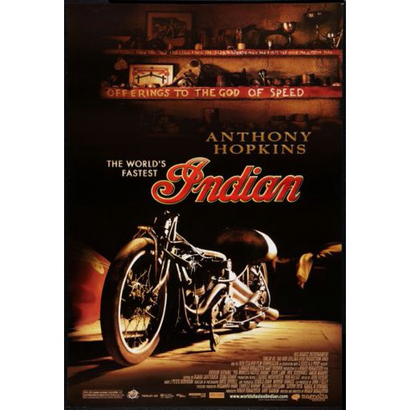 Worlds Fastest Indian Poster 16in x 24in 16x24 Multi-Color Square Adults Western Graphic