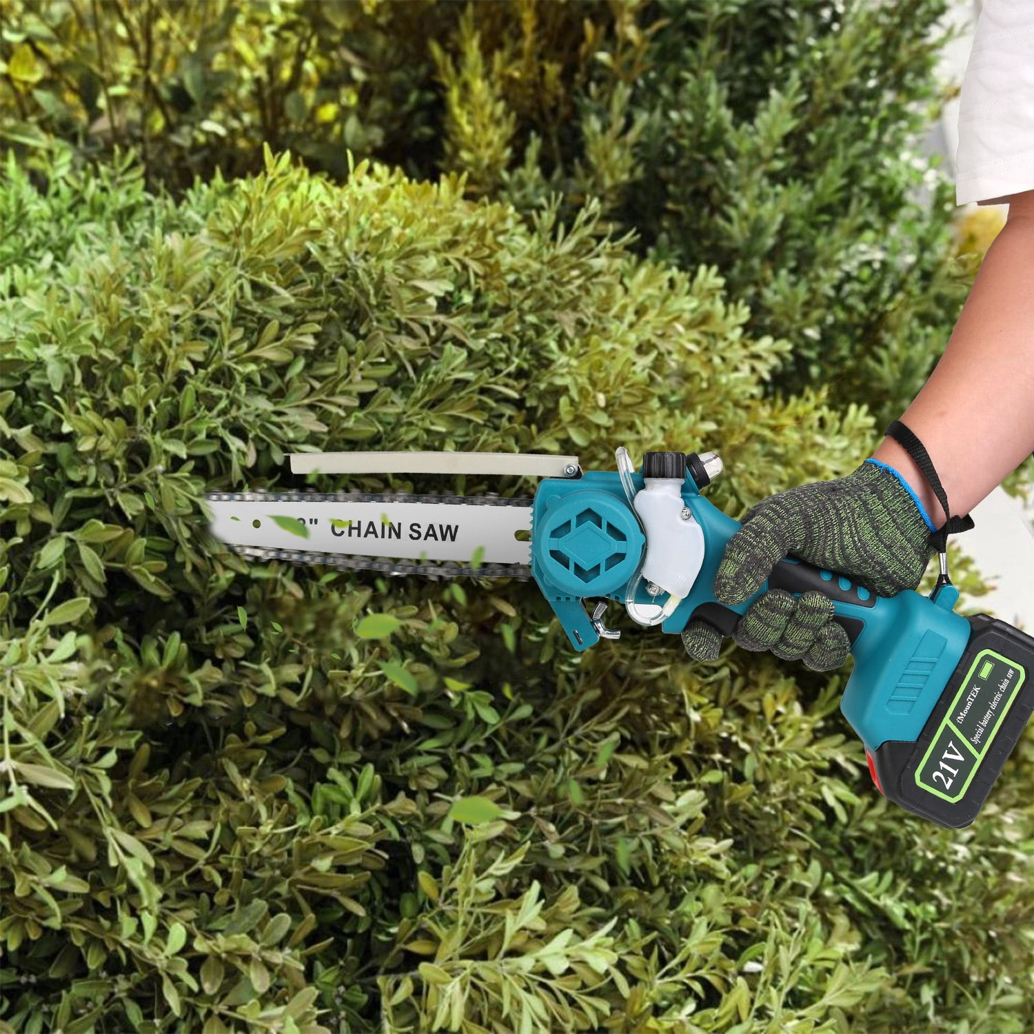 2-in-1 Cordless Pole Saw & Handheld Chainsaw, 1200W Brushless Motor with 2x3000mAh Batteries, 13FT Reach Adjustable Head, Auto Oil Lubrication & Safety Kit for Tree Pruning