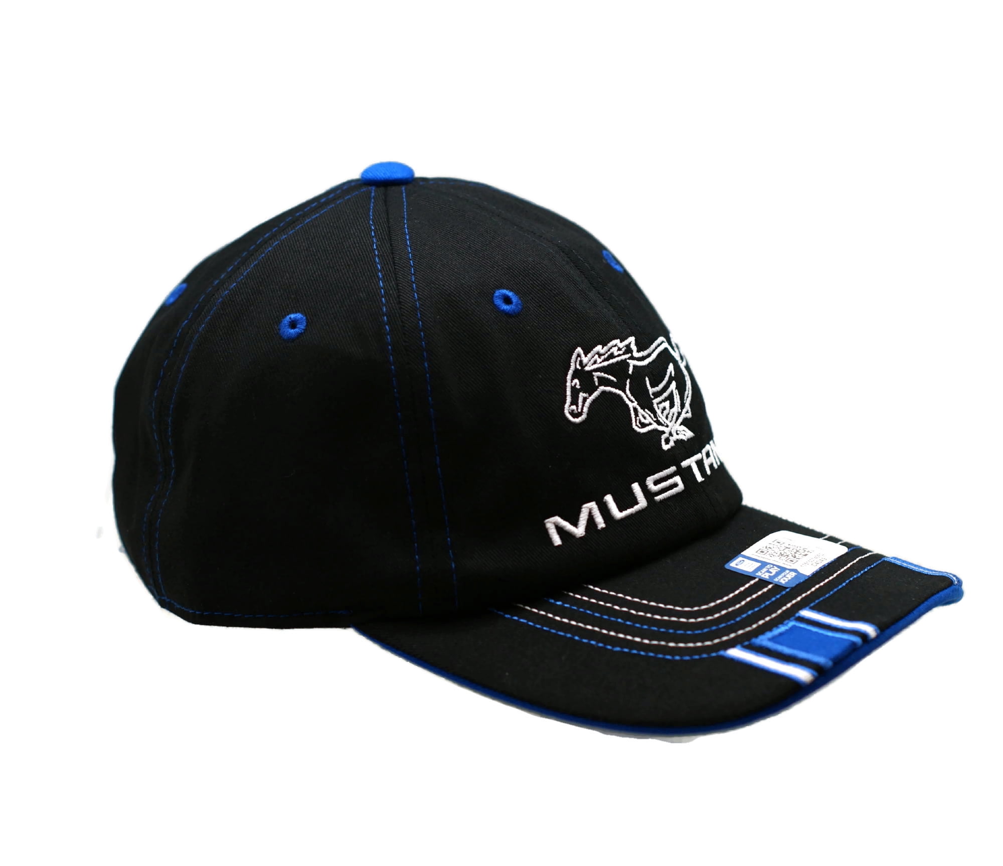 Ford Mustang Logo Royal Stripe Cap Hat