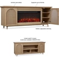 thumbnail image 5 of Real Flame Dahlia 76" Landscape Electric Fireplace TV Stand in White Oak, 5 of 9