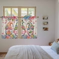 thumbnail image 3 of Spring Gnomes Kitchen Curtain for Berdoom Living Room Cafe 54 Inch Length, Farmhhouse Floral Botanical Rustic Tiers Curtains Light Filtering Drapes Rod Pocket Window Treatment 2 Panels 52"Wx54"L, 3 of 8
