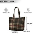 thumbnail image 3 of Moroccan Plaid Travel Tote Weekender Bag with Rustic Plaid Aesthetic, Checkered Geometric Pattern, Lightweight Overnight Duffel, 3 of 5