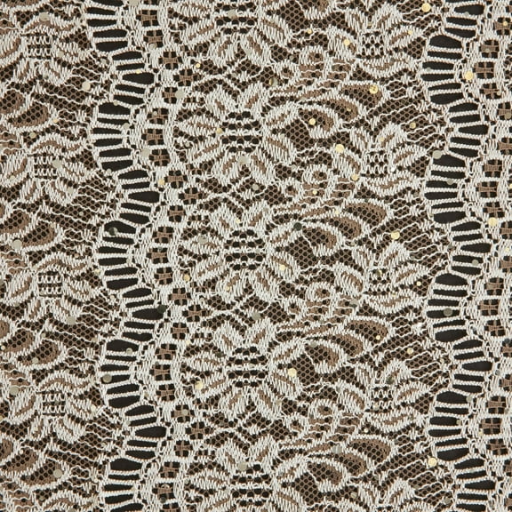 Zelouf Cassidy Biadere Floral Trans Lace  , Sewing, DIY, Crafts Fabric by the Yard, Sand/ivory, 3 Yard