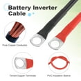 thumbnail image 3 of Uxcell 2 PCS 8 AWG Gauge Battery Cable Wire 3FT Length 5/16" Diameter Positive and Negative Copper Alternator Connector Extender with SC Terminals for Car RV Golf Cart Marine, Red Black, 3 of 6