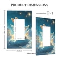 thumbnail image 5 of Zufioo Cute Angel Winged Rabbit Print Switch Wall Plate, Dustproof and Heat-resistant Decorative Wall Switch Cover, Suitable for Residential and Commercial Areas-Mid-size, 5 of 8