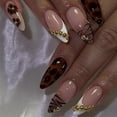 thumbnail image 1 of Uñas postizas adhesivas BLGTGH de 24 piezas con puntas francesas y pedrería, 1 of 8