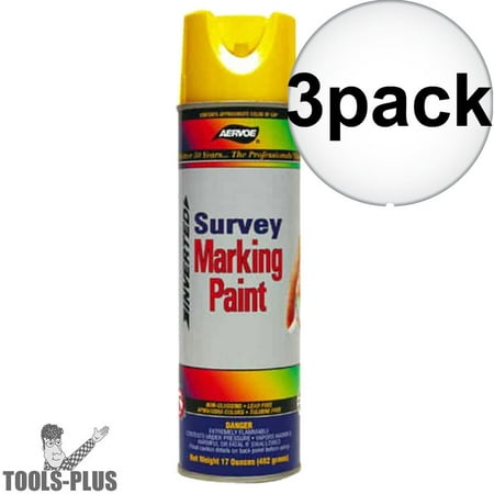 Aervoe 207 Upside Down Survey Marking Paint - White 17oz 3-Pack