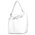 thumbnail image 3 of Vangoddy Cabana Women's Pleated Faux Leather Tote Bag White, 3 of 5
