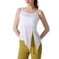 thumbnail image 2 of Snorda White Women's Side Split Sleeveless Summer Tank Top, Loose Stylish Solid Basic Shirts in Lightweight Soft Fabric, Suitable for Daily Wear, Casual Outfits, Outdoor Trips and Sports Activities, 2 of 6