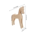 thumbnail image 2 of RENACLIPY Unfinished Khaki Wood Horse Figurine for DIY Animal Painting Crafts Rustic Decor and Hand Carved Ornament, 2 of 8